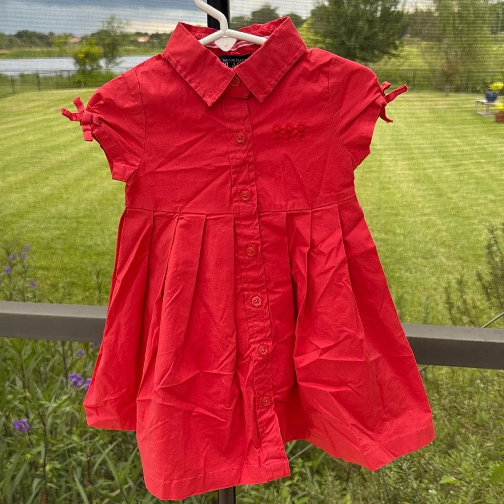 The children’s place cotton rust short sleeve Dress w/Bloomers 12 mo NWOT